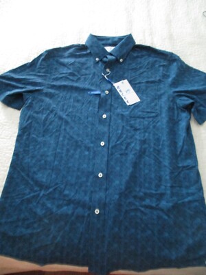 Southern Tide Intercoastal Performance Shirt Men's M Aged Denim Blue Wave NWT