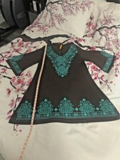PURE INTENT Women's 3XL Bell Sleeve Embroidered Tunic Dress, vestido bordado 3XL