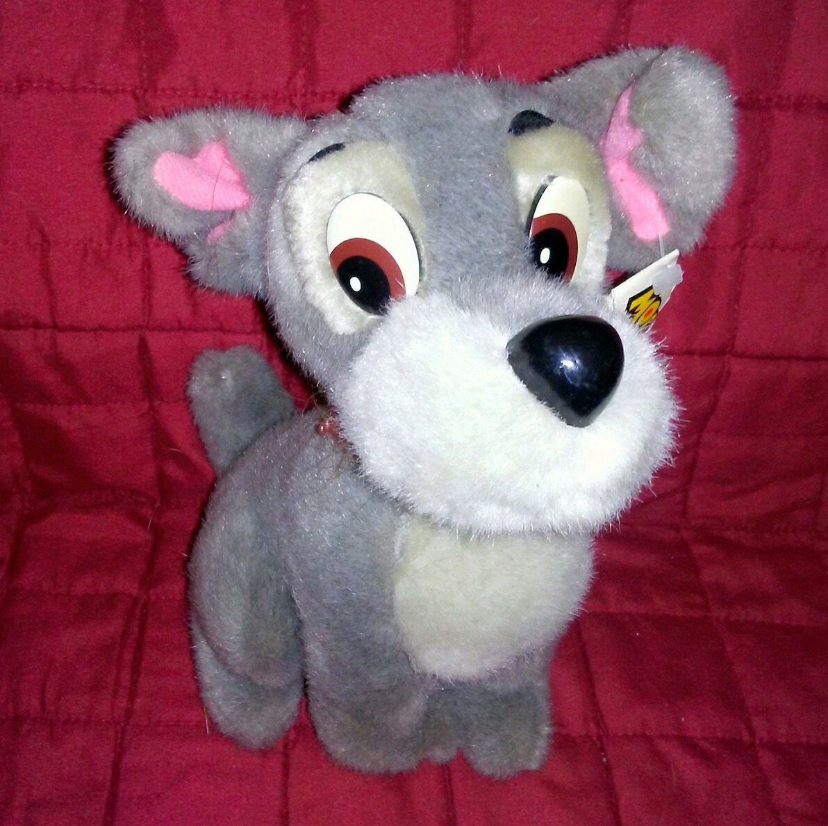 Vintage WDW Disneyland TRAMP Lady & The Tramp Schnauzer Dog Gray