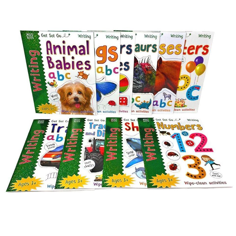 Miles Kelly 10 Wipe Clean Activity Books Set Learn to Write Letters, Numbers - Image 2