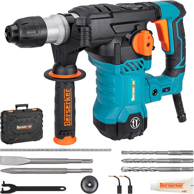 Powerful 1-1/4'' SDS-Plus Rotary Hammer Drill with Vibration Control & Case