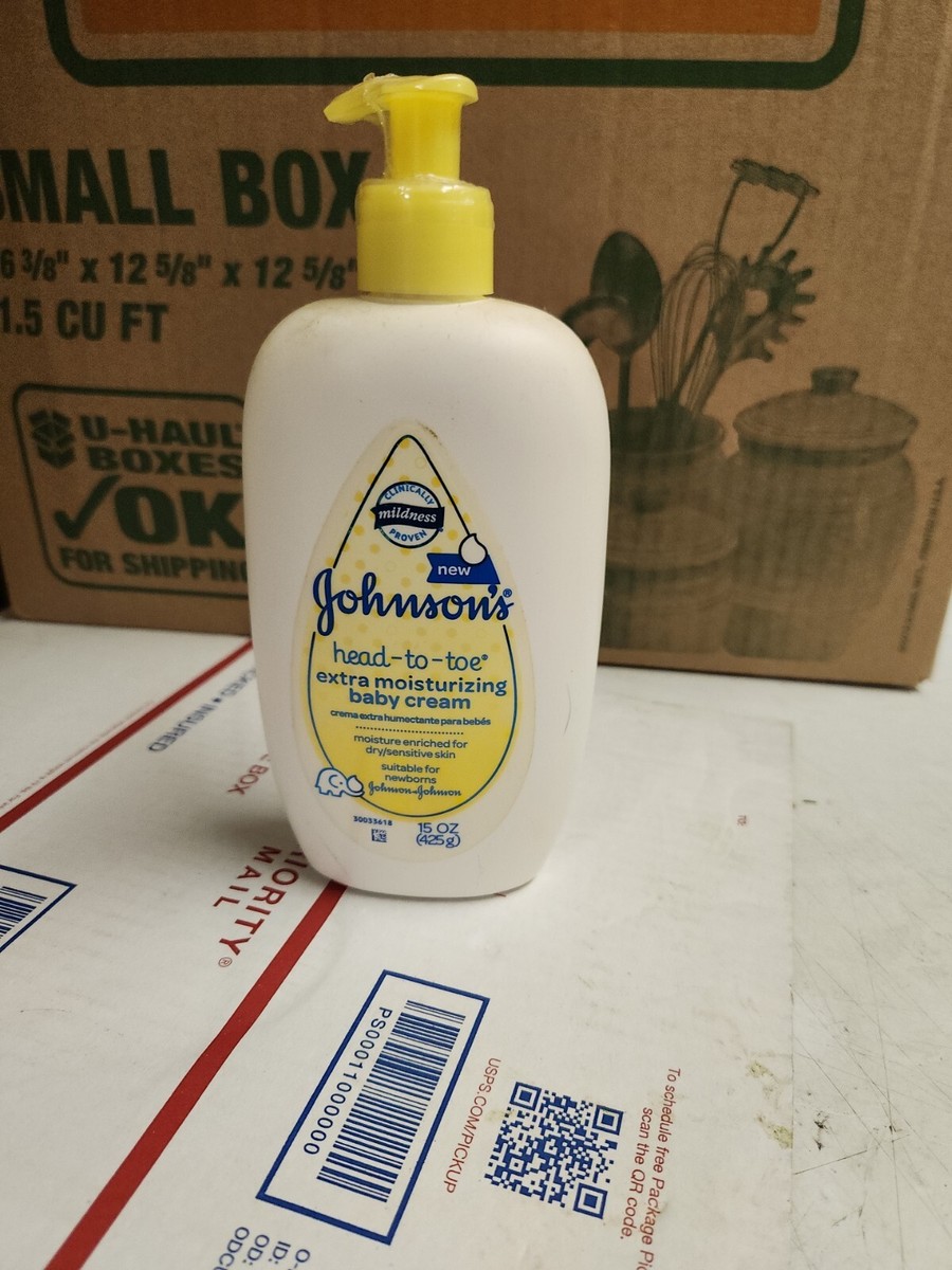Johnson's Head To Toe Extra Moisturizing Baby Cream New Body