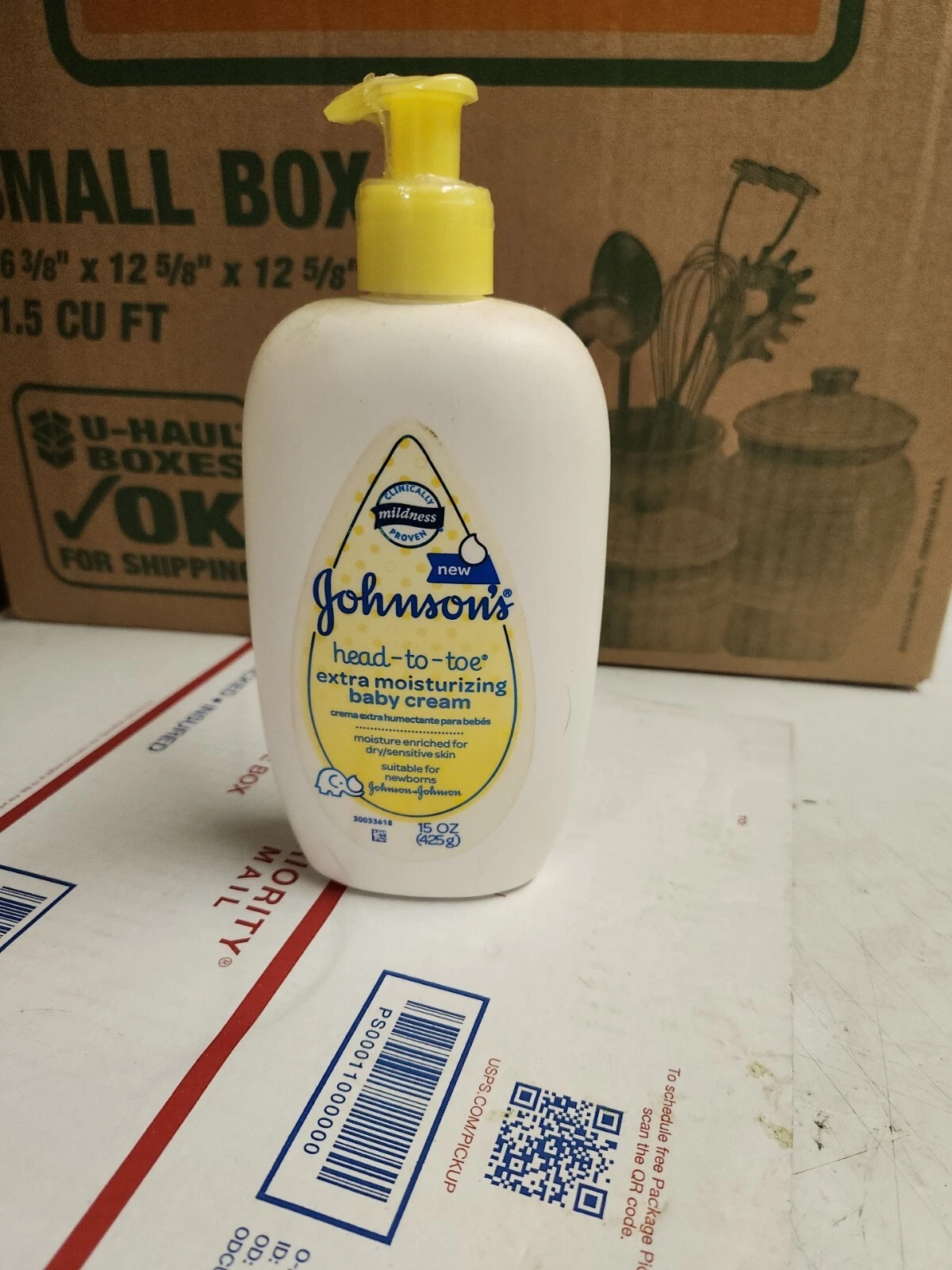 Johnson's Head To Toe Extra Moisturizing Baby Cream New Body Lotion Sensitive