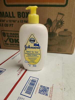 Johnson's Head To Toe Extra Moisturizing Baby Cream New Body Lotion Sensitive 