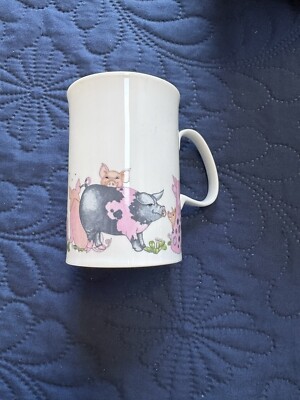 Beasties By Cherry Denman Fine Bone China Dunoon Ceramics England PIGS mug Cup 