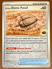 Antique Dome Fossil 152/165 Reverse Holo Scarlet & Violet 151 Pokemon Card NM