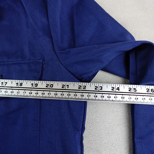 Norsel Fabriks Jacket Mens 100 Blue Sweden Workwear Epaulettes Costume VTG - Picture 9 of 21