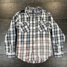 Wrangler Jeans Co. Black Plaid Retro Embroidered Long Sleeve Kid's Size XXL