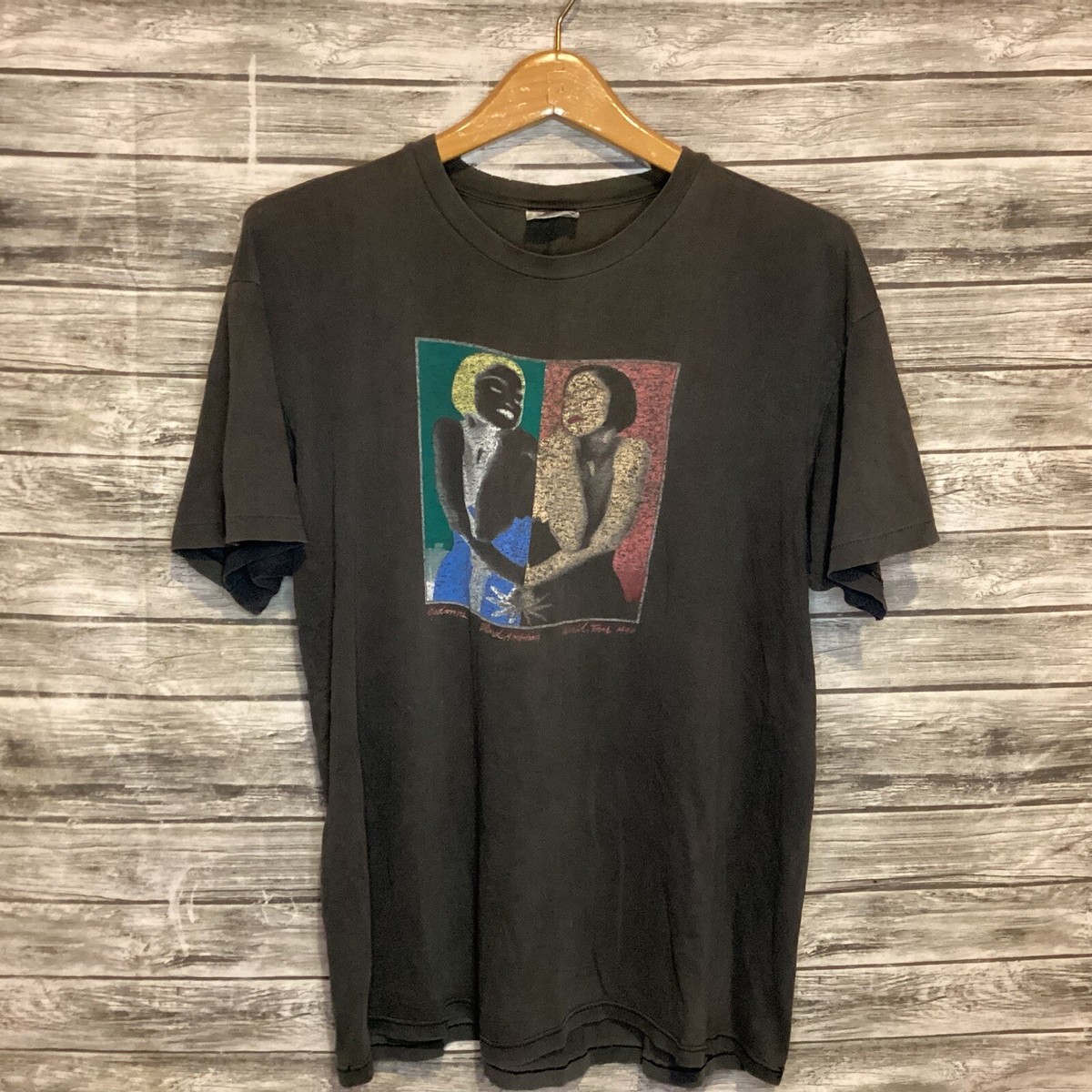 Vintage MADONNA Shirt Mens XL Black Blond Ambition World Tour 1990 
