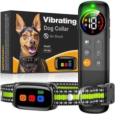 Vibrating Dog Training Collar No Shock Vibration Remote 2000FT Waterproof VT-181