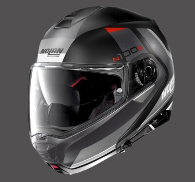 Helm Modular Nolan N100-5 Hügel n-Com Farbe 47 N100 5 Schwarz Grau