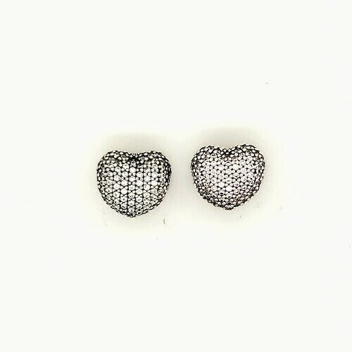 Pandora 925 silver 791427pcz 791427cz Pink & white Heart clip bead