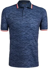 G/Fore Mens Blue Wave GFore Logo Tech Slim Jersey SS Polo Golf Shirt NWT XL $120