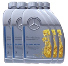 10 Liters Original Mercedes Benz 5W40 Engine Oil MB 229.5 Synthetic 5W-40