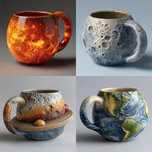 Planetary Ceramics Mug Collection, Unique Space - Themed Coffee Cups, Space - Picture 7 of 24