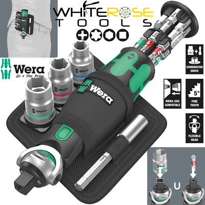 Wera Compact Schraubendreher Steckschlüssel Zyklop Tasche Imperial Set 2 18 Stck. 8009