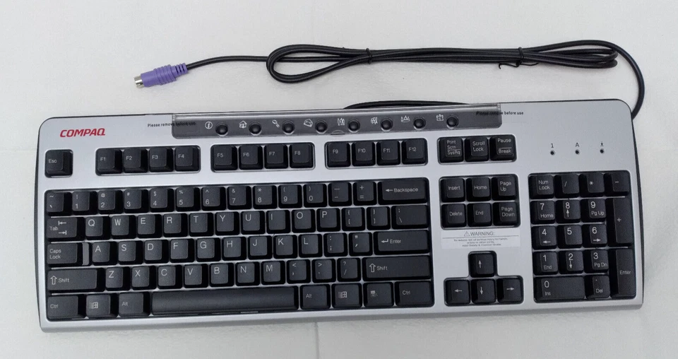 Compaq Multimedia Keyboard KB-0133, PS/2 Wired, 8 Hot Keys - NEW - Image 3 of 4