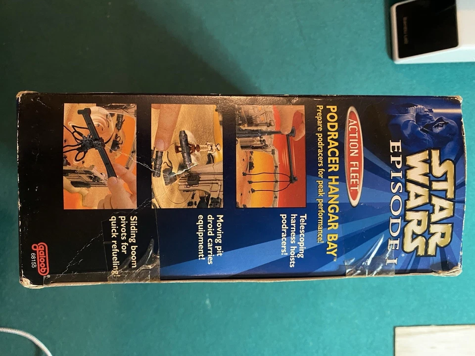 Galoob Star Wars Episodio I 1998 Podracer Hangar Bay flota de acción sellada en caja Foto 3 de 4