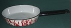 RED WHITE SPLATTER GRANITE WARE SKILLET  8" VINTAGE FARMHOUSE KITCHEN DECOR — photo 2