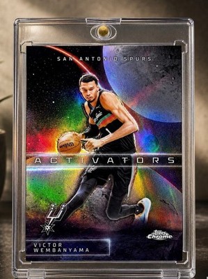 VICTOR WEMBANYAMA WEMBY HOLO SPACE CHROME SPORTS CARD SPURS