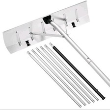 Snow Roof Rake, 26 in Aluminum Blade, 7.5-20 ft Adjustable Roof Snow Scraper