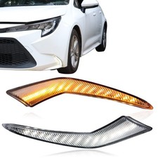 Switchback White/Amber Front Bumper Fog LED Daytime Running Light Sequential ...