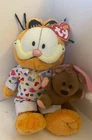 VIntage Ty Beanie Babies "Goodnight Garfield" w/ Pookie Bear - Mint w/ Tags