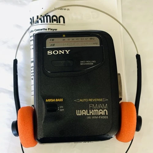Sony Walkman WM-FX303 AM/FM Radio Cassette Player - New Belt - Reconditioned!