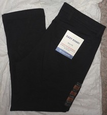 DOCKERS Mens EASY KHAKI SLIM-FIT BLACK STRETCH PANTS Size 36 X 28 HEMMED NEW