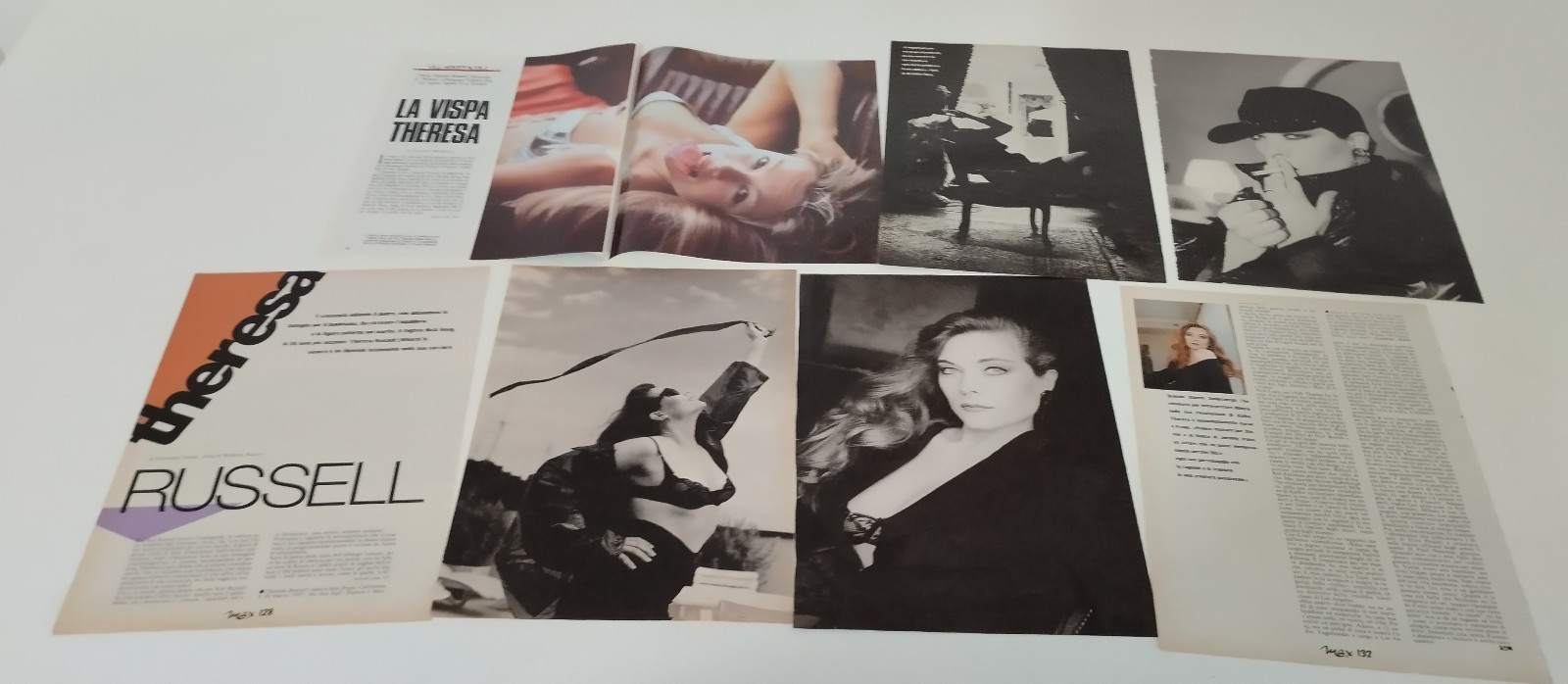 THERESA RUSSELL 1991_set 12 pagine articoli_fotoservizi_interviste_ita clippings