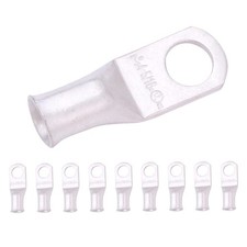 SELTERM 10pcs 4 AWG5/16" Stud Tinned Copper Wire Lugs, Heavy Duty Battery Cab...