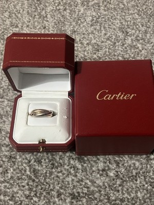 Le Must de Cartier Trinity Ring 3 Farben Russischer Ehering Ringgröße 55 UK O