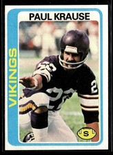 1978 Topps #378 - Paul Krause - Vikings