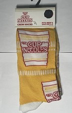 Ramen Cup Noodles Novelty Crew Socks Brand New Men  s Size 6-12 So13