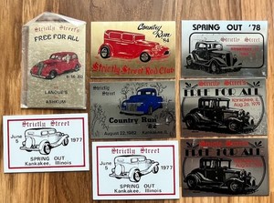 1977,78,79,80,82,84 strictly streets dash plaque hot rod club 8 included