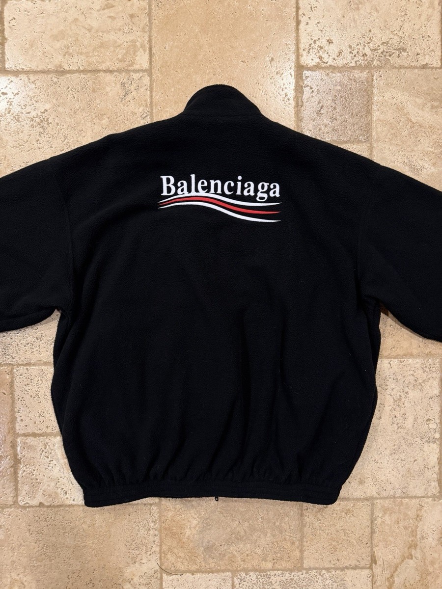 Balenciaga Political Campaign Polar Fleece Zip Up Jacket | eBay