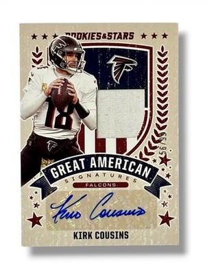 2025 Panini Rookies & Stars Football Kirk Cousins Great American Patch Auto #/99