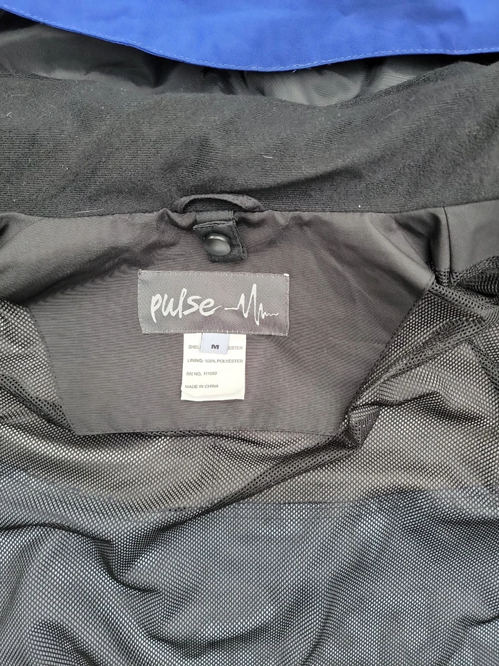 CHAQUETA ABRIGO ESQUÍ SNOWBOARD PULSE con Capucha Doble Cremallera Para Hombre Talla M Azul/Negro Foto 4 de 4