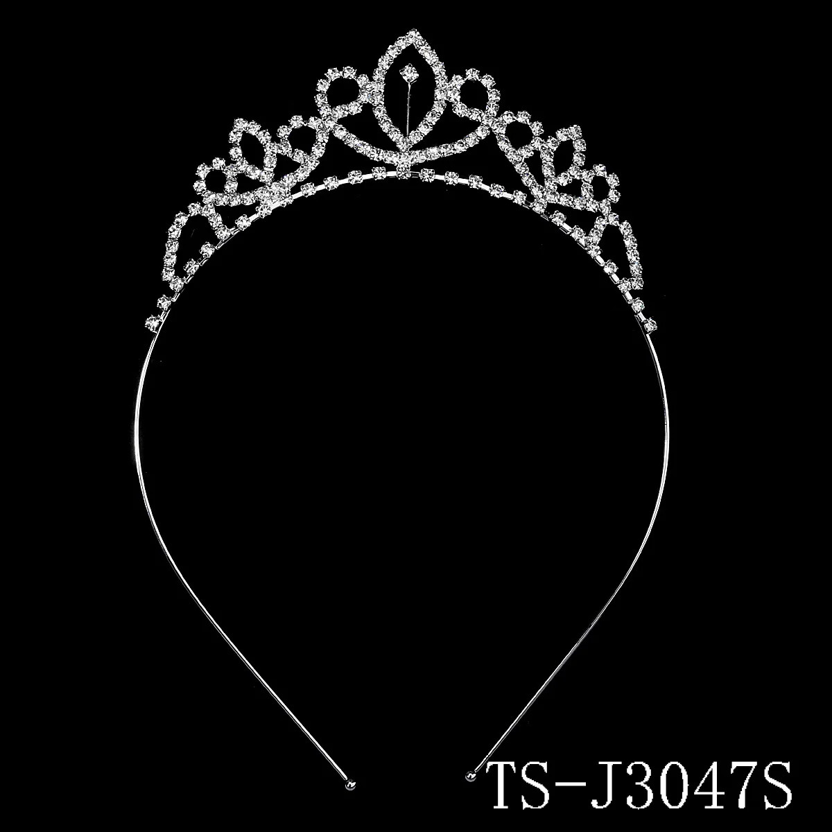 Silver Elegant Simple Rhinestone Crystal Crown Wedding Party Tiara for Women Lit