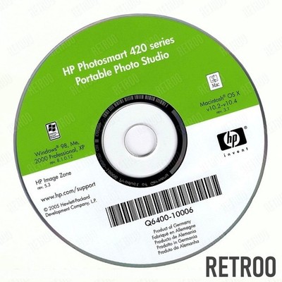 HP Photosmart 420 Series Drucker Software CD Windows 98SE/2000/XP & Mac OS X