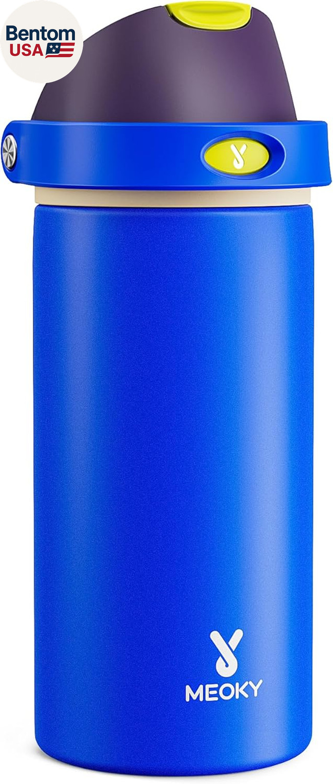 For Kids:  Stainless Steel Water Bottle With 2-in-1