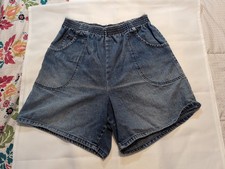 Vintage Chic Mom Short Y2K Denim Shorts 30" Measured Elastic Waist