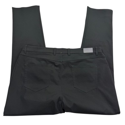 Peter Millar EB66 Performance Pants Mens 38x32 Black Golf Chino 5 Pocket Chino