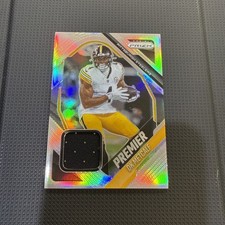DK Metcalf 2025 Panini Prizm Premier Patch Silver Prizm Steelers