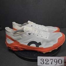 On Running Cloudventure Peak 3 Shoes Mens Size 12 White Orange Trail Running