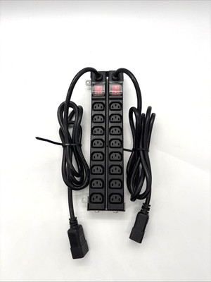 Lot 2x HP Modular PDU Extension Bar / Cord Series EO46001 P/N 228480-001 8 Ports