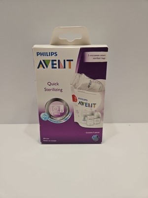 Philips Avent Microwave Sterilizing Bags - 5 Count NEW Sealed
