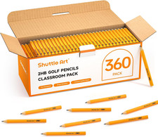 360 Pack 2 HB Golf Pencils, Wood-cased 3.5 Mini Pencils Bulk, Pre-sharpened Sm