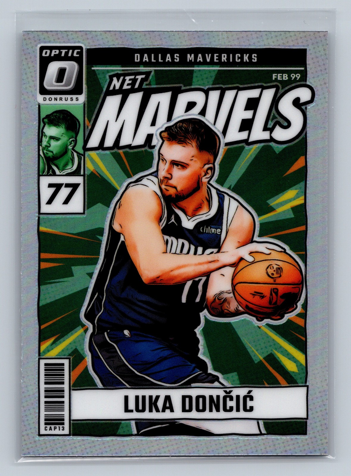 2024-25 Donruss Optic #17 Luka Doncic Net Marvels Fast Break Holo