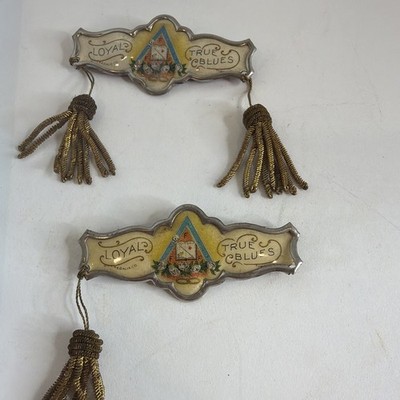 Vintage Loyal True Blues - Badge Lodge Pin -masonic mason Lot Of 2